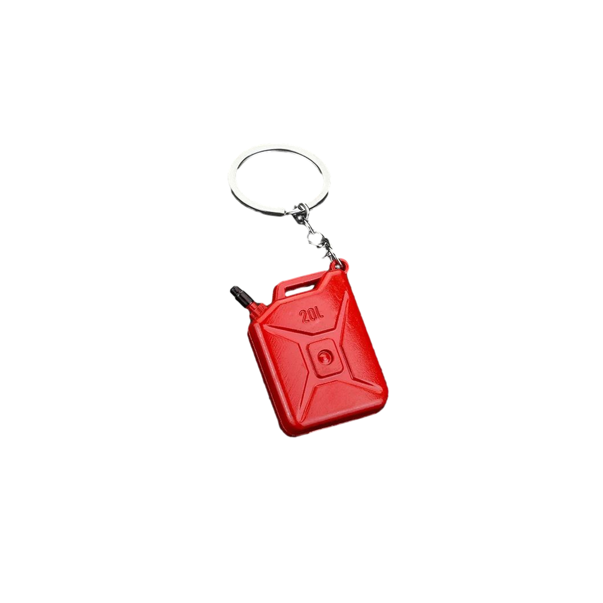 Red Gasoline Barrel Keychain – rugged keychain for operators, truckers, or gearheads